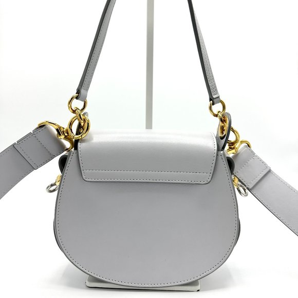 Chloe Gray Crossbody Bag with Gold Accents - Picture 3 of 10